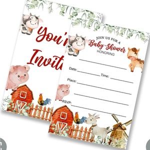 Baby shower invitations 2 packs (40 invitations)